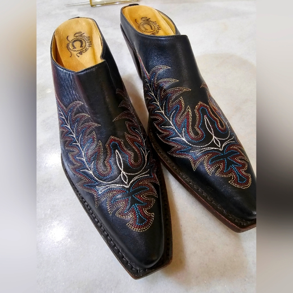 VTG Charlie 1 Horse Women's Western Mayela Slide Mule By Lucchese Size 8.5